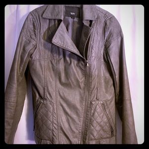 Grey faux leather jacket